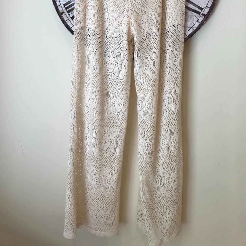 Summer pants with built in shorts size 7-9 cream - Picture 3 of 6